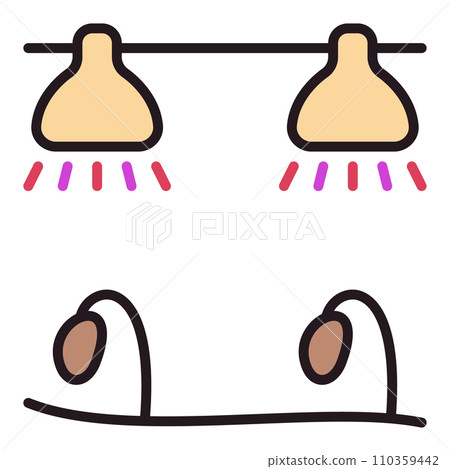 Grow Phytolamps vector colored icon or design element Grow Phytolamps vector colored icon or design element 110359442