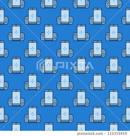 Game Controller for Mobile Phone vector Gamepad for Smartphone colored modern seamless pattern Game Controller for Mobile Phone vector Gamepad for Smartphone colored modern seamless pattern 110359459