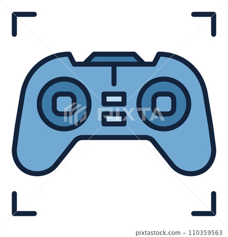 Computer Video Game Controller vector Game Pad colored icon or logo element 110359563