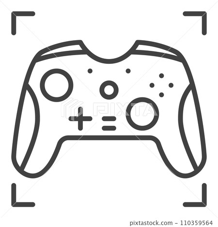 Console Gamepad vector Gamer Device icon or symbol in thin line style 110359564