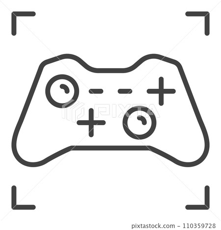 Gamepad or Controller vector icon or sign in thin line style Gamepad or Controller vector icon or sign in thin line style 110359728