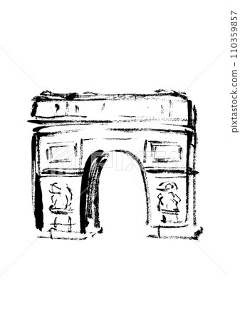 凱旋門手繪插圖 110359857