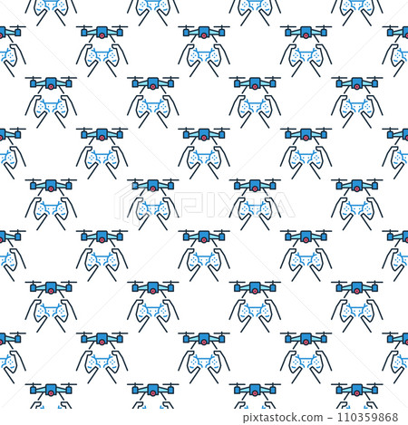 Drone and Game Controller in Hands vector Quadcopter colored seamless pattern Drone and Game Controller in Hands vector Quadcopter colored seamless pattern 110359868