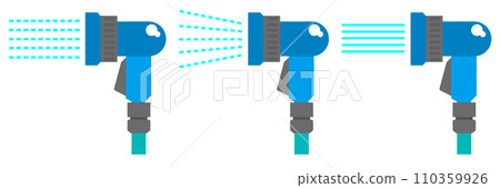 連接到軟管後可方便洗車和澆花樹木的澆水噴嘴插圖 110359926