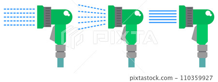 連接到軟管後可方便洗車和澆花樹木的澆水噴嘴插圖 110359927