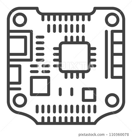 FPV Drone Flight Controller vector concept thin line icon FPV Drone Flight Controller vector concept thin line icon 110360078