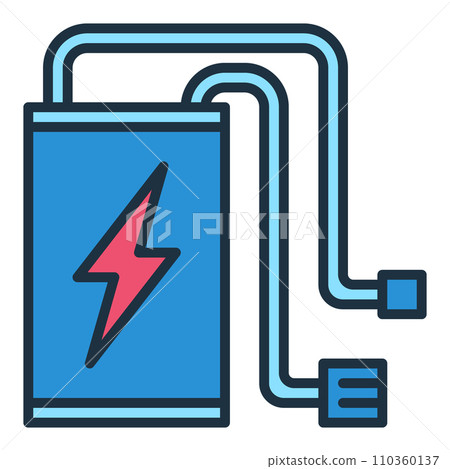 RC Quadcopter Battery vector concept colored icon or sign RC Quadcopter Battery vector concept colored icon or sign 110360137