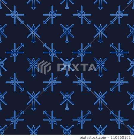 Military Helicopter vector concept blue line seamless pattern Military Helicopter vector concept blue line seamless pattern 110360191