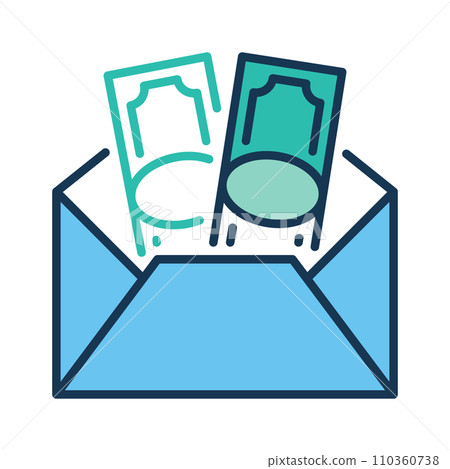 Cash in Opened Envelope vector Money concept colored icon Cash in Opened Envelope vector Money concept colored icon 110360738