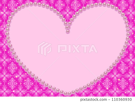 Heart frame background pearl 110360930