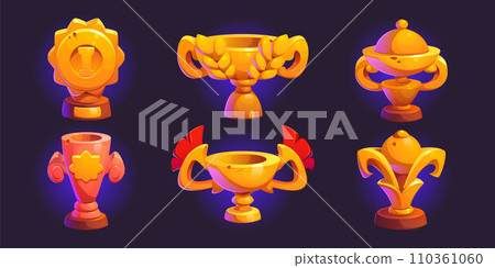 Game award goblet and trophy cup for gui design. Game award goblet and trophy cup for gui design. 110361060