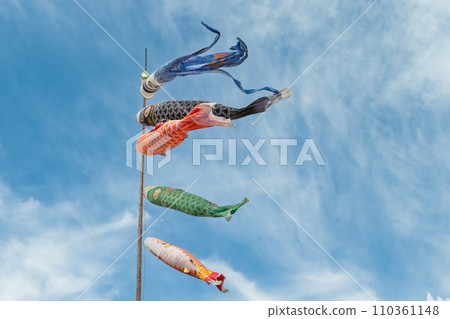 鯉魚旗遊動在故鄉的藍天 110361148