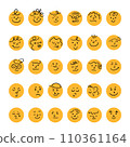 Set of Emoticons. World emoji day greeting card design template with different feelings 110361164