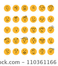 Set of Emoticons. World emoji day greeting card design template with different feelings 110361166