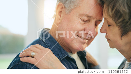 Love, mature couple and forehead touch, affection and slow dancing wife, husband or marriage partner support. Romantic wellness, retirement and face of relax man, woman and people hugging together Love, mature couple and forehead touch, affection and slow dancing wife, husband or marriage partner support. Romantic wellness, retirement and face of relax man, woman and people hugging together 110361352