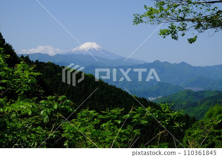 從神馬街道看到的春天的富士山 [相模原市築井市，5月] 110361845