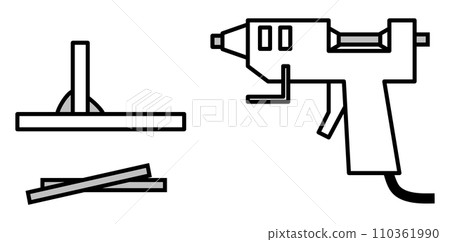 可用於愛好和透過熔化黏合劑進行 DIY 的膠槍插圖 110361990