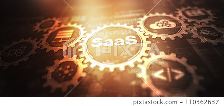 SaaS. Software as a service. Internet technology concept SaaS. Software as a service. Internet technology concept 110362637