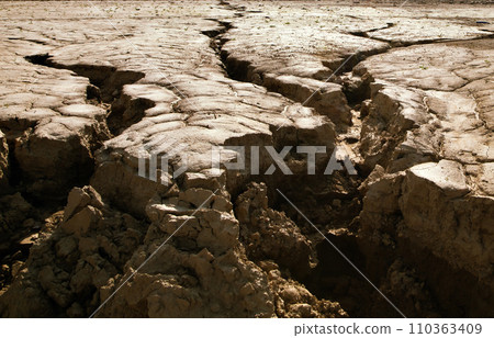 Cracked earth close-up Cracked earth close-up 110363409