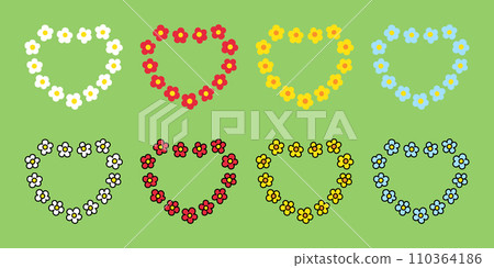 daisy flower heart valentine icon logo cartoon character plant vector leaves garden forest doodle illustration design isolated daisy flower heart valentine icon logo cartoon character plant vector leaves garden forest doodle illustration design isolated 110364186