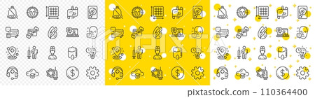 Outline Medical help, Time management and Medical support line icons pack for web with Account, Doctor, Refresh website line icon. Face attention, Coronavirus vaccine, Mute pictogram icon. Vector Outline Medical help, Time management and Medical support line icons pack for web with Account, Doctor, Refresh website line icon. Face attention, Coronavirus vaccine, Mute pictogram icon. Vector 110364400