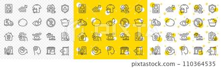 Outline Coffee maker, Demand curve and Macadamia nut line icons pack for web with Honeymoon cruise, Share idea, No parking line icon. Fingerprint access, Market, Shield pictogram icon. Vector Outline Coffee maker, Demand curve and Macadamia nut line icons pack for web with Honeymoon cruise, Share idea, No parking line icon. Fingerprint access, Market, Shield pictogram icon. Vector 110364535