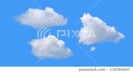 White clouds set isolated on background. White clouds set isolated on background. 110364697