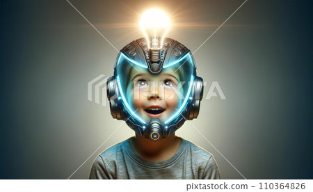 A child with a flash of ideas 110364826