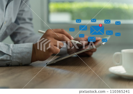 Mail Communication Connection message to mailing contacts phone Global Letters Concept Mail Communication Connection message to mailing contacts phone Global Letters Concept 110365241