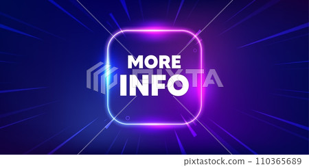 More info tag. Neon light frame box banner. Navigation sign. Read description symbol. More info neon light frame message. Vector More info tag. Neon light frame box banner. Navigation sign. Read description symbol. More info neon light frame message. Vector 110365689