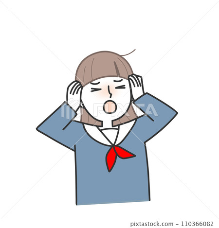 女學生抱頭尖叫 女學生抱頭尖叫 110366082