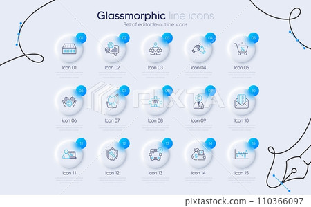 Set of Stock analysis, Ice cream and Copyrighter line icons for web app. Quick tips, Interview job, Loan percent icons. Online education, Change money, Spanner signs. Mattress. Vector 110366097