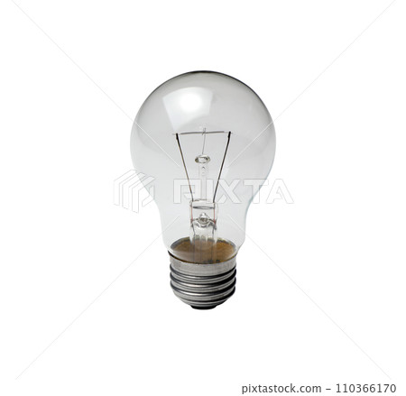 Filament light bulb Transparent background photo PNG precisely cut out with clipping path 110366170