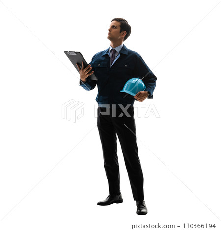 Engineer wearing work clothes Background transparent photo PNG precisely cut out with clipping path Engineer wearing work clothes Background transparent photo PNG precisely cut out with clipping path 110366194