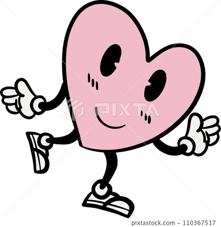 The heart cartoon for love or valentine day concept. The heart cartoon for love or valentine day concept. 110367517