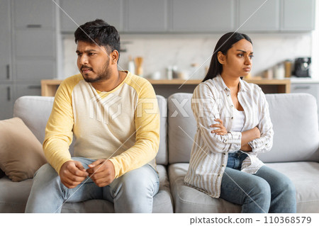 Crisis In Relations. Young Indian Couple Offending To Each Other After Argue Crisis In Relations. Young Indian Couple Offending To Each Other After Argue 110368579