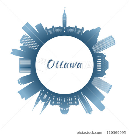 Ottawa skyline with colorful buildings. Ottawa skyline with colorful buildings. 110369995