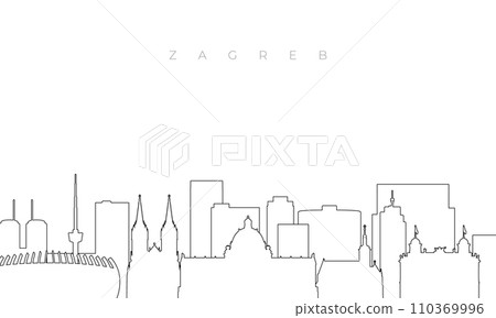 Outline Zagreb skyline. Outline Zagreb skyline. 110369996