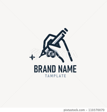 Feather pen in hand Royalty Free Vector Image - VectorStock