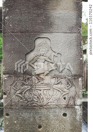 Angkor Wat dancer relief 110370242