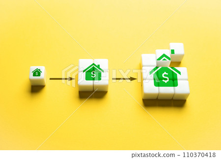 Increase in real estate value. Investment grows over time. Property becoming more valuable, ensuring a smart financial move. Increase in real estate value. Investment grows over time. Property becoming more valuable, ensuring a smart financial move. 110370418