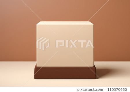 Brown Minimal Pedestal Display for Cosmetics and Beauty Products 110370660