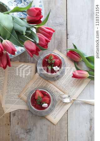 Strawberry blancmange Strawberry blancmange 110371354