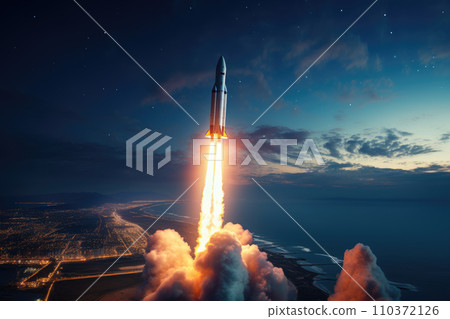 The launch of the space shuttle 110372126