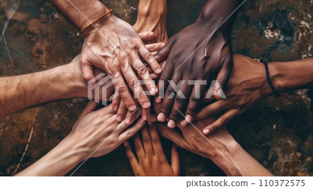 Hands of different people 110372575