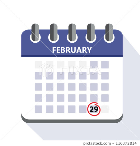 29 february in the leap year calendar isolated on white background vector illustration EPS10 29 february in the leap year calendar isolated on white background vector illustration EPS10 110372814