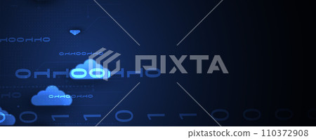 Modern cloud technology. Integrated digital web concept background 110372908