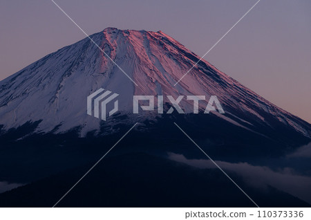 Superb view from Beni Fuji and Lake Shoji at dusk Superb view from Beni Fuji and Lake Shoji at dusk 110373336
