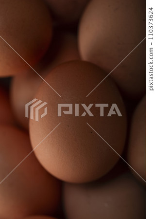 Close up of chicken eggs Close up of chicken eggs 110373624