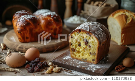 Kulich and Paska Easter Bread 110373988